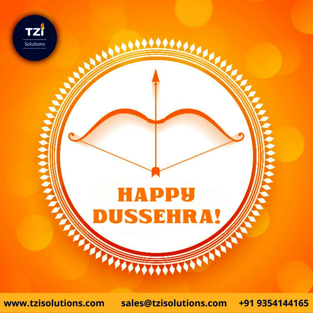tzisolutions's tweet photo. Team TZi Solutions wishes you and your family a very Happy Dussehra & celebrates the victory of the forces of good over Evil.
#HappyDussehra #Dussehra #शुभ_दशहरा #दशहरा #Festival #Navratri #Celebration #VijayaDashami #GoodoverEvil #TZISolutions #TeamTZi #TZi #FestivalsInIndia https://t.co/gJlred5uIJ