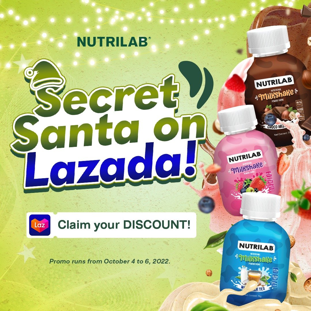 NutrilabPH's tweet photo. Let's put that Christmas Spirit in full swing as early as this October! 🎅🎅🎅

Nutrilab's part of Lazada's Secret Santa Sale so you can #ShakeItUp the healthy way this holiday season! 
#Nutrilab #ShakeItUp #NutrilabPH #NutrilabOfficial https://t.co/SGazuFwqRM