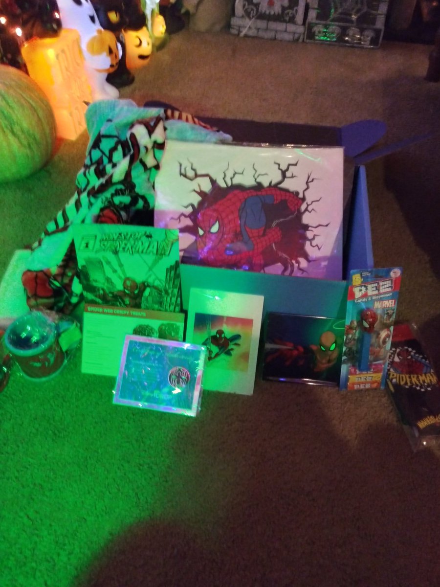 jontlewis's tweet photo. Our #DisneyDrop box came today, packed with Spidey stuff! Thank you @DisneyPlus! So cool! https://t.co/kAe0x2Qpit