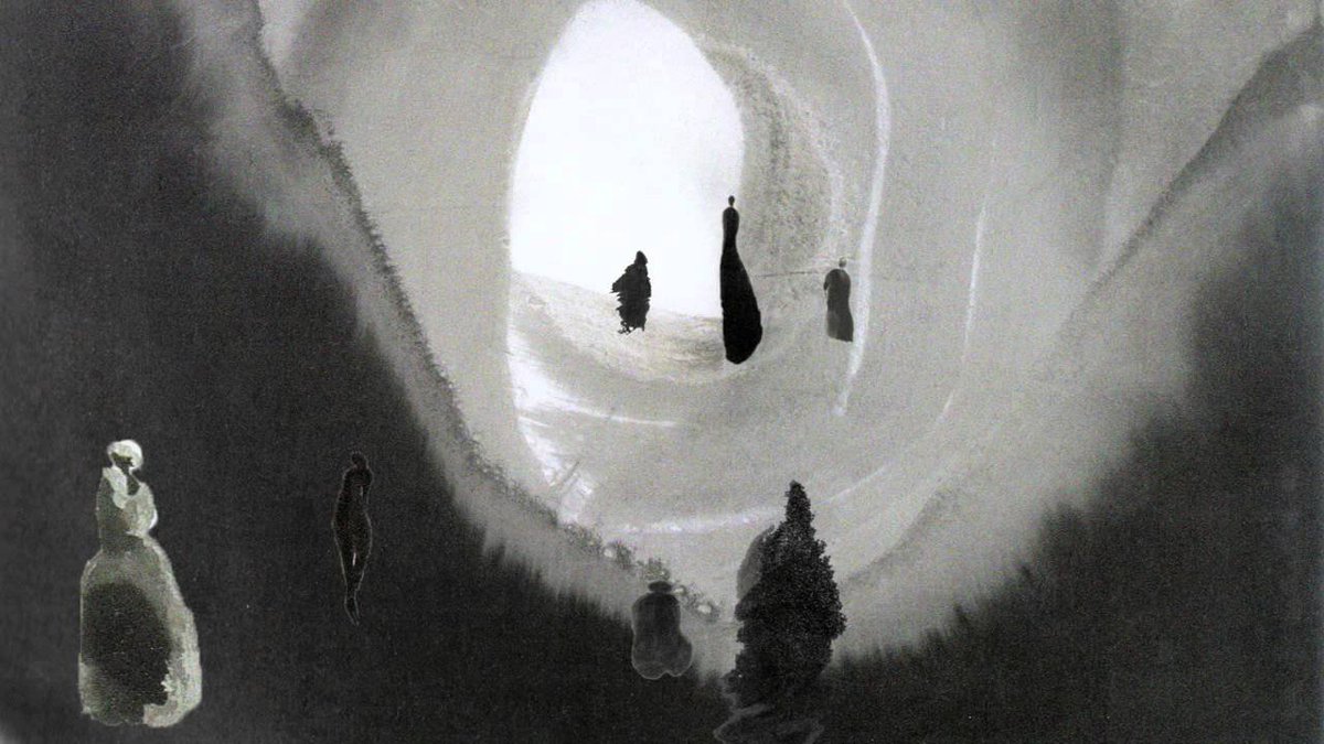 okvikram's tweet photo. Gao Xingjian limits his palette to dark ink on white canvas to create these outstanding meditative pieces. Think this idea of limited design space is underrated. Pulling back on details often evokes more than not. https://t.co/WLOrRIiz3i