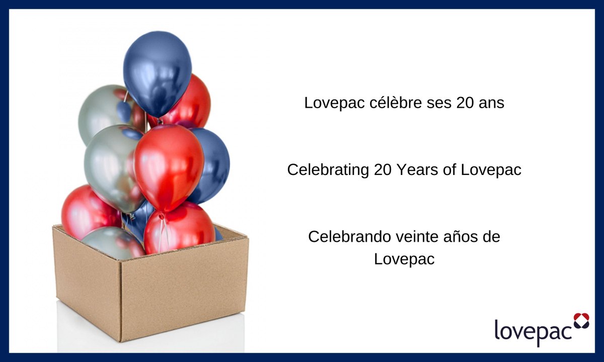 Il y a déjà 20 ans que notre Président Rob a fait ses débuts. 
Lovepac is celebrating 20 years since our President, Rob, first started the company.
Lovepac celebra 20 años desde que nuestro presidente Rob, fundó la compañía. 

Click here for Rob's account:
lovepac.com/en/2022/10/04/…
