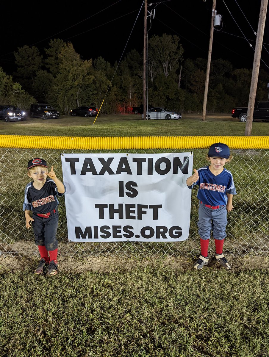I did a thing and sponsored a sign in our little league field. 
<a href="/jeffdeist/">Jeff Deist</a> 
<a href="/mises/">Mises Institute</a> 
<a href="/ThoBishop/">Tho Bishop</a>