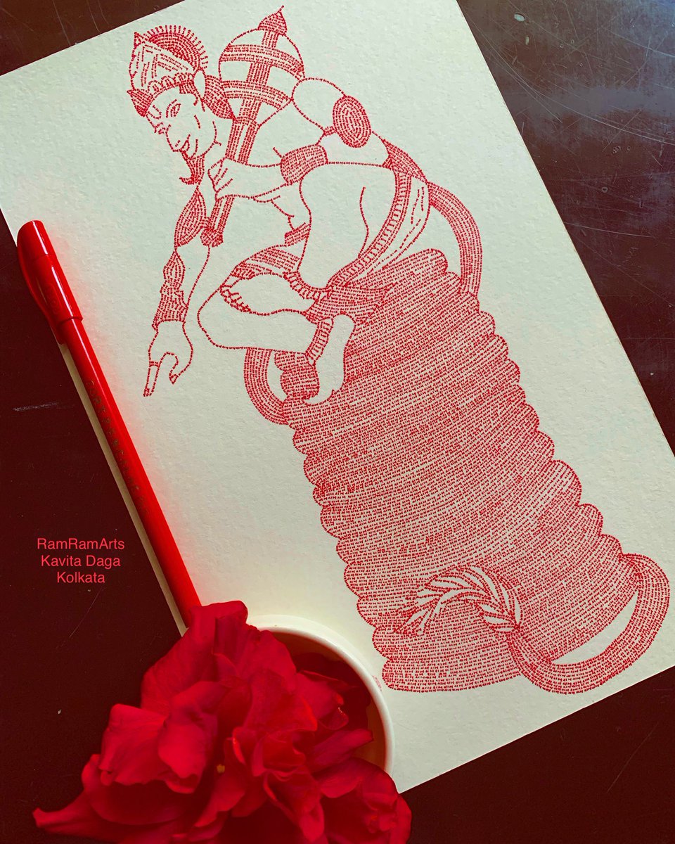 kavitadaga11's tweet photo. @AMISHDEVGAN #jai #Hanuman #RamRamArts #onlyram #ballpenart #artforall https://t.co/w6DlQdUZZd