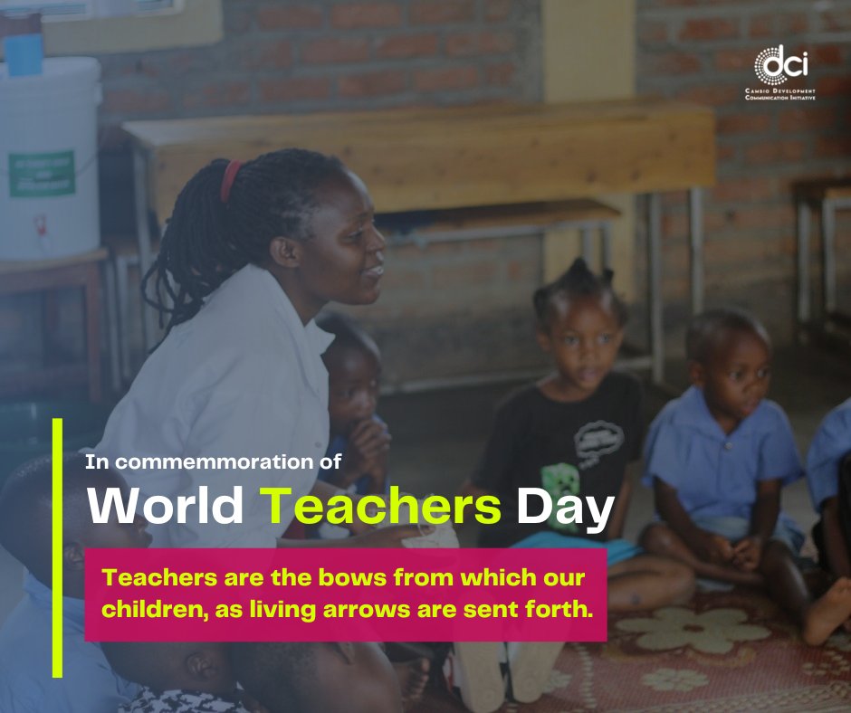 CambioDCI's tweet photo. As we celebrate teachers around the world today, we must never cease to recognize them for their worth and also appreciate them for their priceless dedication and sacrifices.

Happy World Teachers Day

#cambiodci #worldteachersday https://t.co/qbVlKfaNoF