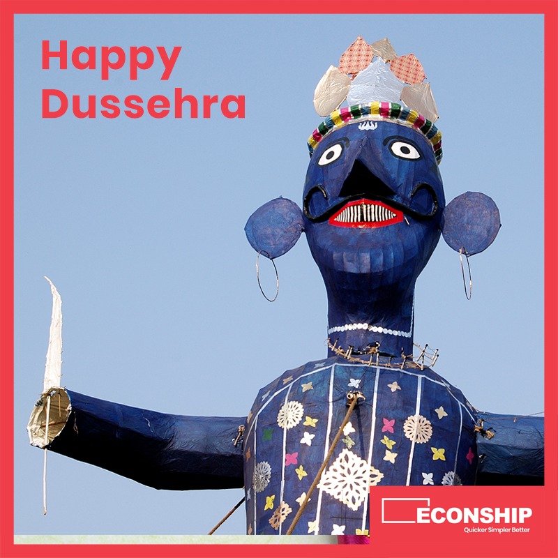 econshiptech's tweet photo. It’s time to dispel the darkness of past sad moments, and light up the hope of happy times to come. May good triumph over evil, on Dussehra and every day hereafter. https://t.co/FX5LoxIMu7