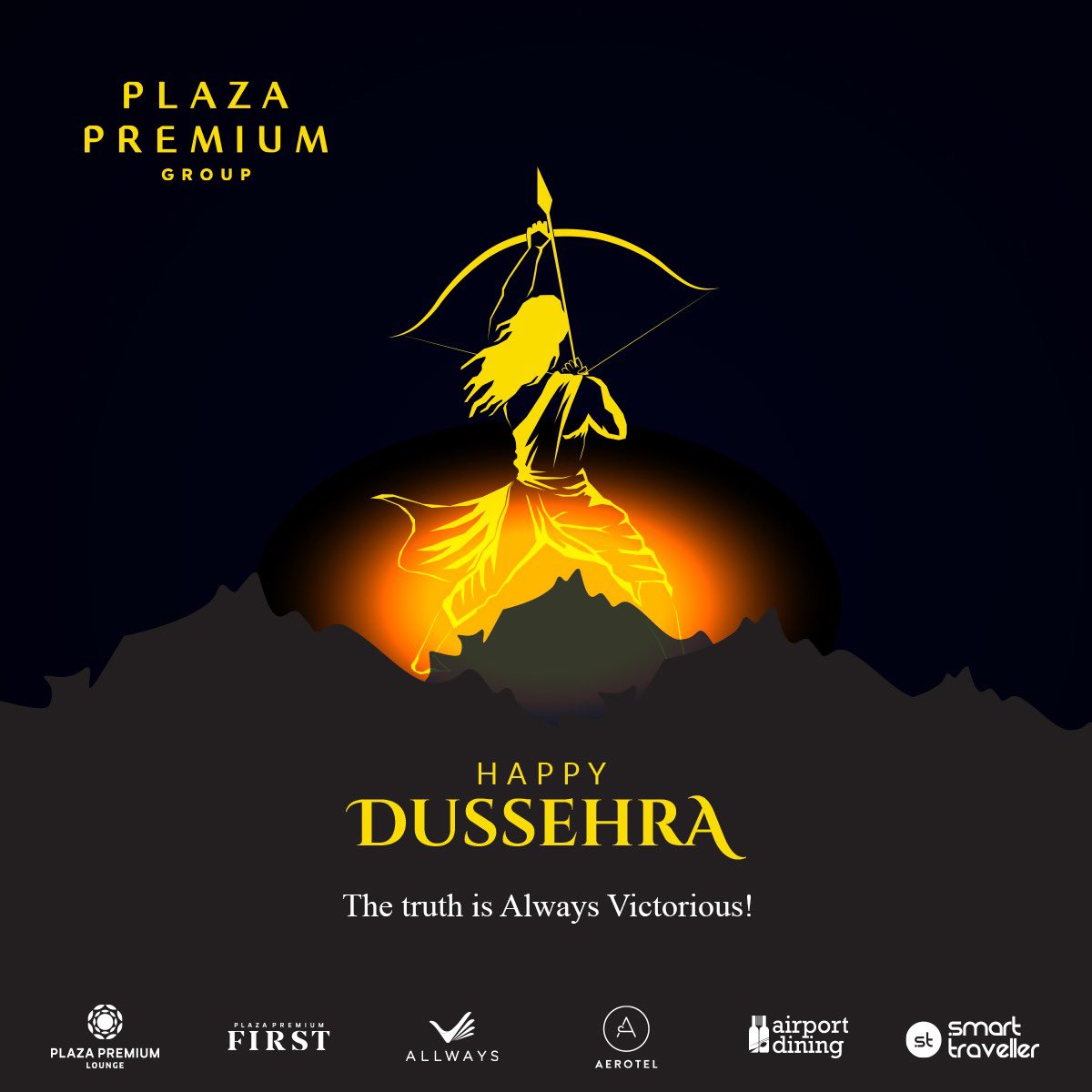plaza_network's tweet photo. Wishing everyone a very Happy Dussehra. #PlazaPremiumLoungeIndia https://t.co/hqyVdf1Wrq