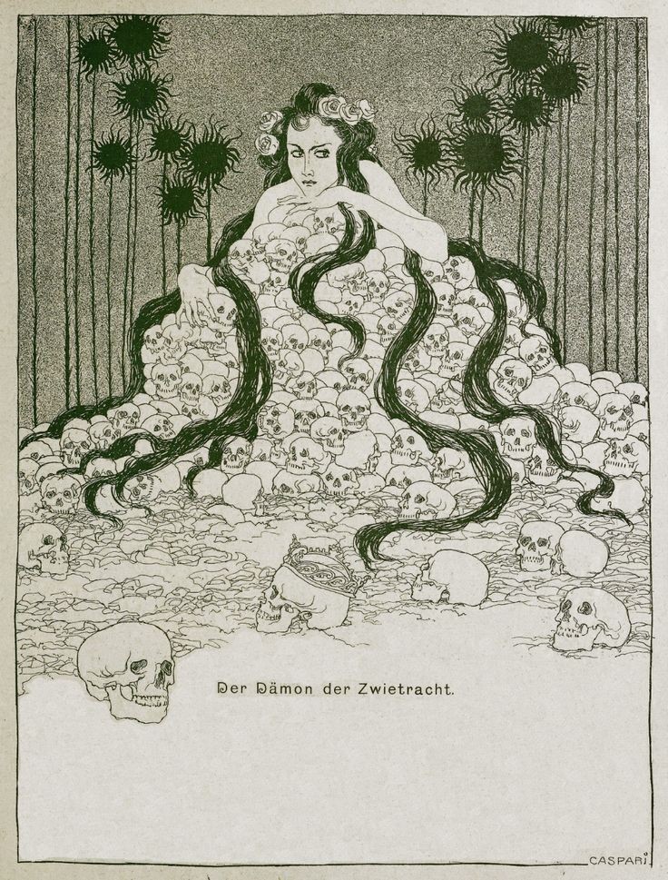 Walther Caspari ヴァルターカスパリ(1869-1913) ドイツのケムニッツの画家、グラフィックアーティスト、イラストレーター、風刺画家 