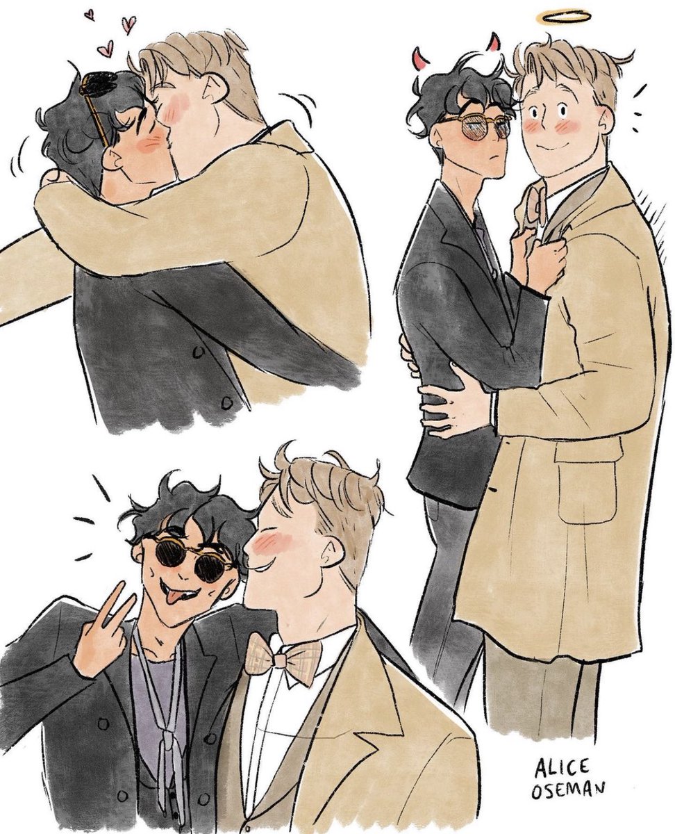 it is officially nick and charlie as aziraphale and crowley season