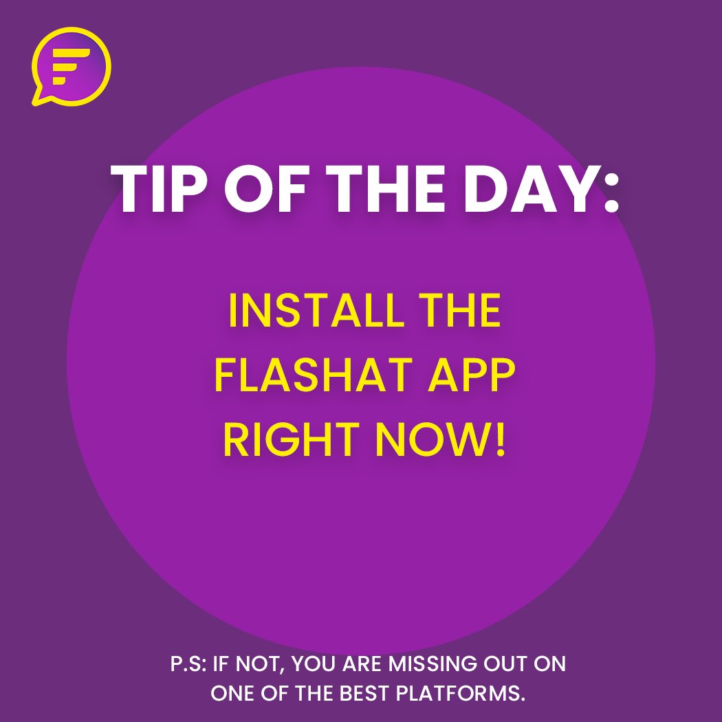 flashatapp's tweet photo. We always want everyone to experience the best they can and that's why we are providing tips for enhancing your social media communications!

Download the Flashat app right now! Available in both Google Play Store and App Store.

#flashat #letsflashat #flashatnow #socialmedia https://t.co/Y1OEaa0iCC