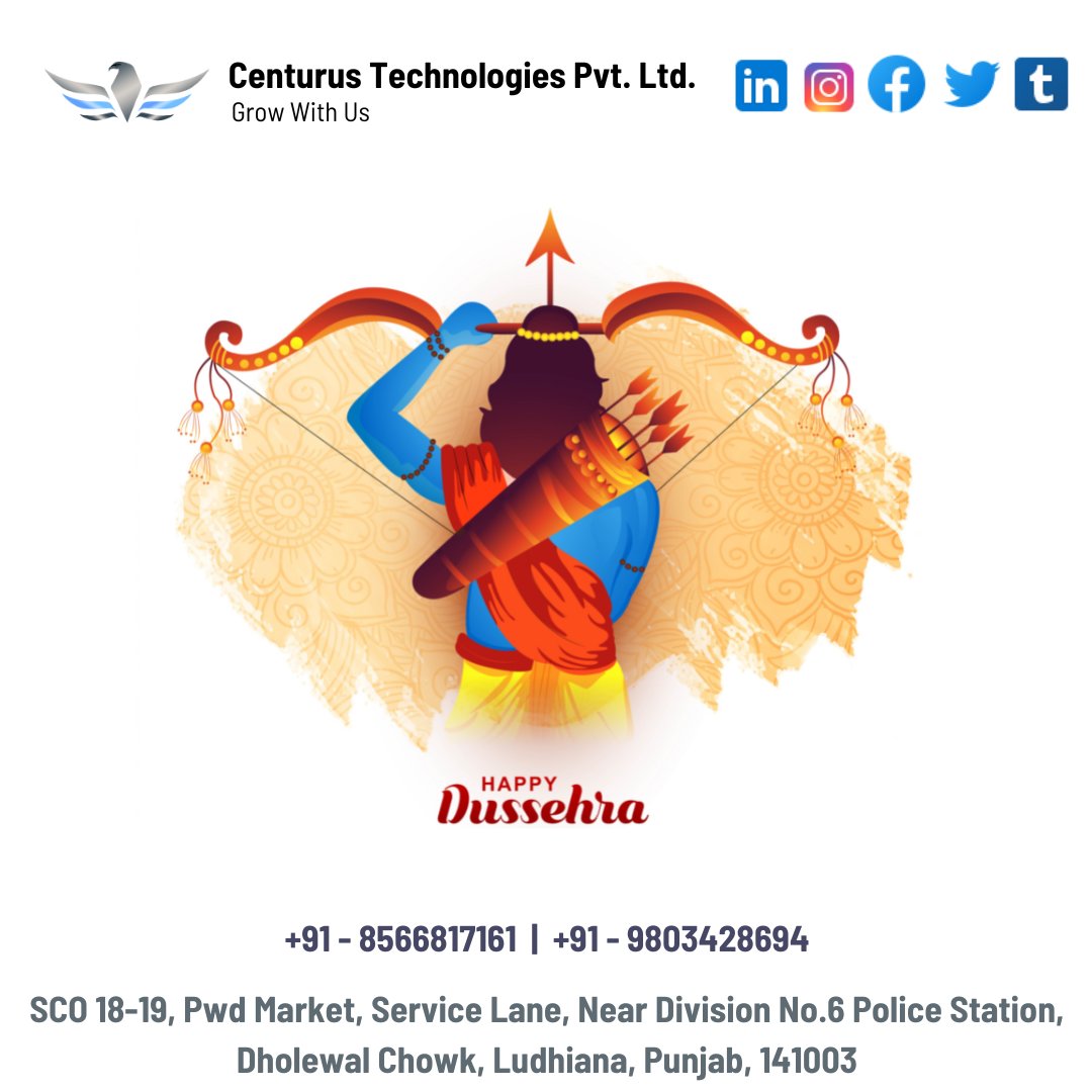 Centurustechno's tweet photo. Happy Dussehra to everyone!!!!

#appdevelopment #flutter #flutterdeveloper #centurustechnologies #centurus #appdeveloper #webdevelopment #webdesign #flutterweb #dart
#dussehra #dussehra2022 https://t.co/l6lx06drGU