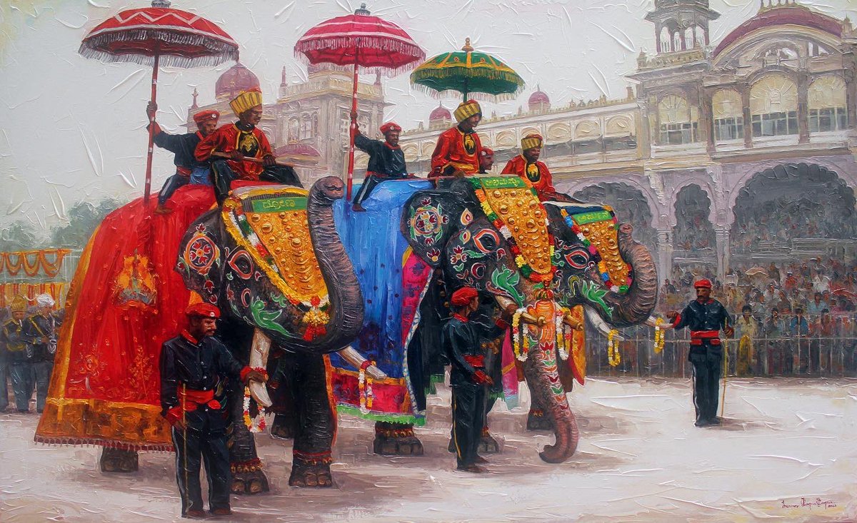 iruvan_karuna's tweet photo. ❤️ Happy Dussehra ❤️
Commission Work 3x5 Ft 

#iruvan #iruvankarunakaran
#indianpainting #knifepainting @Mysore_Dasara #dussehra  #elephant #Mysore #indianfestival #paintingoftheday #mysorefestival #indianfestival #mysorekarnataka #karnatakatourism #karnataka #artoftheday https://t.co/1XLKvEDQA4
