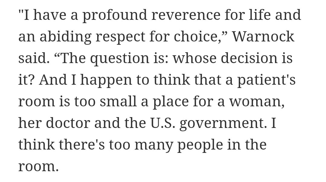 FireMarshalBil3's tweet image. @ReverendWarnock's actual statements are far from your characterizations, and aren't they rather in line with the conservative mantra that the less the government is involved, the better?