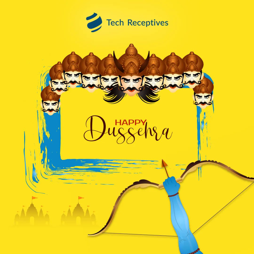 techreceptives's tweet photo. May all your troubles end this Dussehra! Sending you all good wishes and peace. Happy Dussehra!

#Techreceptives #happydussehra #dussehra #festival #vijayashami #indianfestival #culture #celebration #lordrama #Ravana #festiveseason #Service https://t.co/DZaeLDXuZe