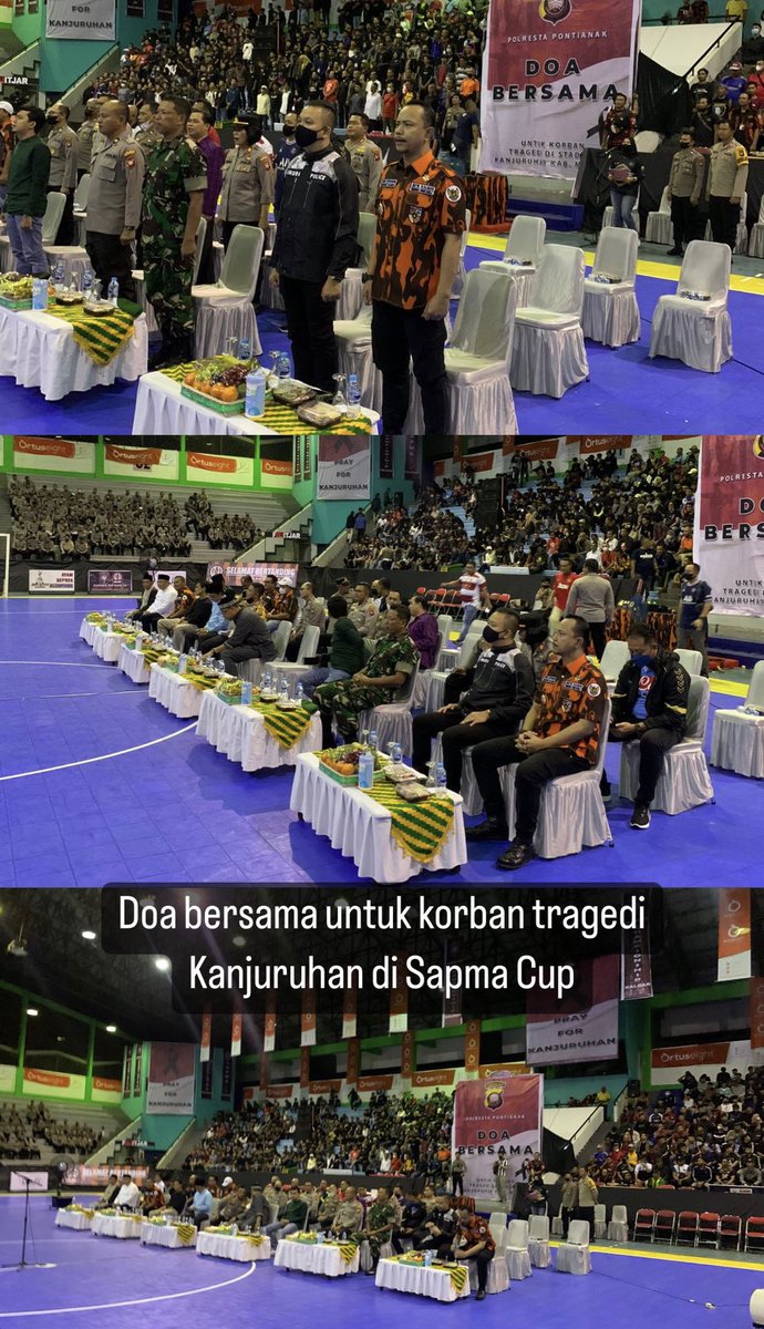 Doa bersama untuk korban Tragedi Kanjuruhan di Kejuaran Sapma PP Cup III se Kalbar, semoga tragedi ini yang terakhir untuk Sepakbola Indonesia, #pssi #kanjuruhan #pemudapancasila