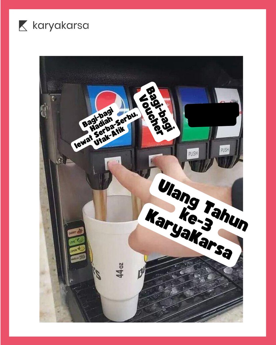 karyakarsa_id's tweet photo. Nggak perlu resah, marah, atau gelisah untuk nunggu voucher murah, ๐ต
KaryaKarsa tetep bagi-bagi voucher selama bulan ultah! ๐ฐ
#Voucher #KaryaKarsa #VoucherKaryaKarsa #KaryaKarsa3rdAnniversary #VoucherOktober #PromoOktober #DiskonKarya #DiskonKaryaKarsa https://t.co/eAu4GW58p8