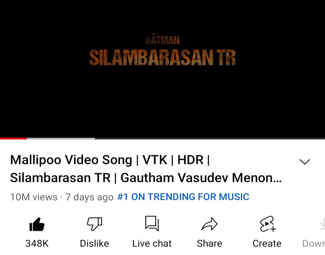 #MallipooVideoSong  Crossed 🔟M views 💥❤️
Next 1️⃣0️⃣0️⃣M On the Way 

#Mangalyam ✅
#mallipoosong 🔜

#SilambarasanTR @SilambarasanTR_