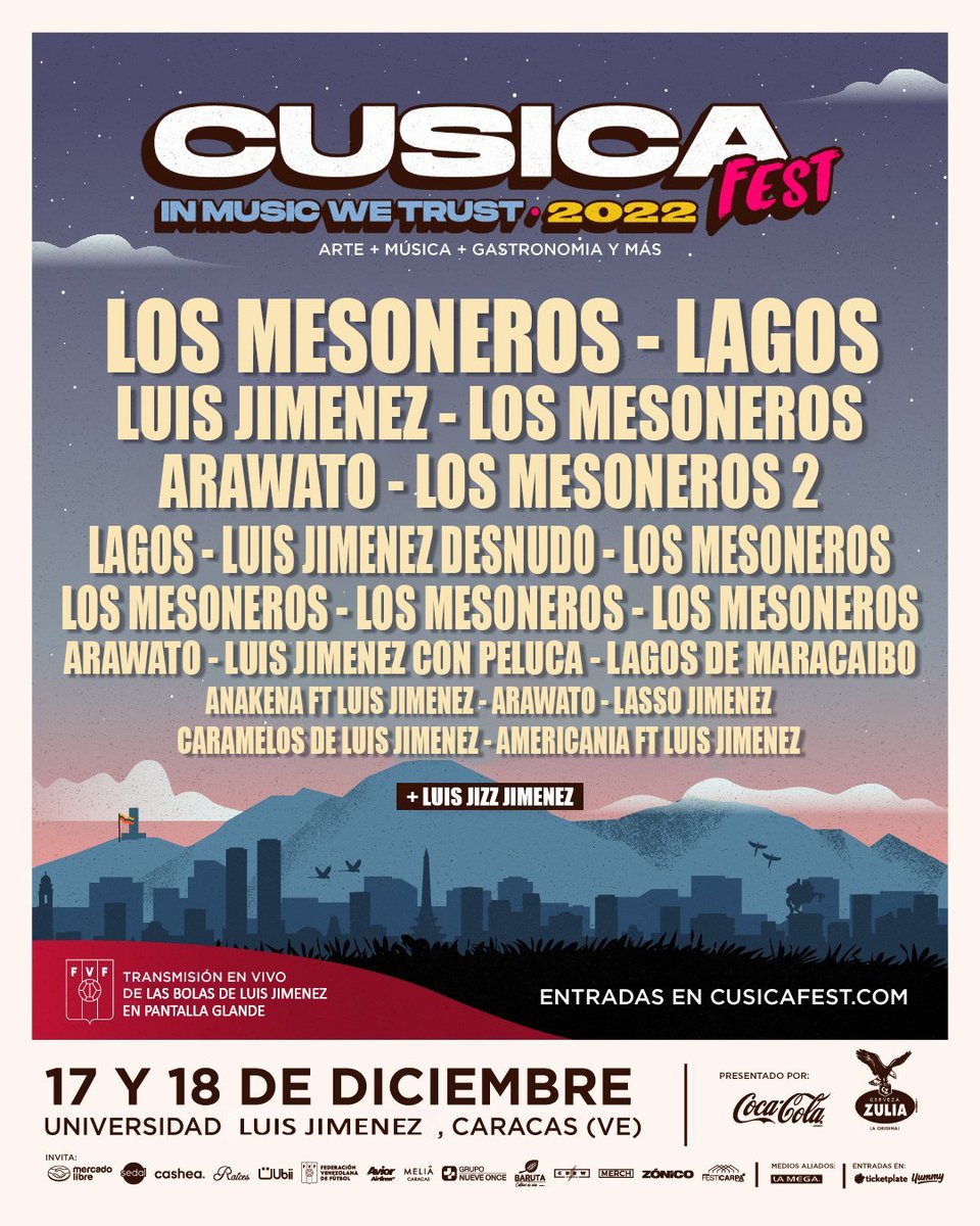 CervezaTipo's tweet image. ULTIMA HORA

Debido a los comentarios en redes sociales, la empresa CUSICA ha decidido cambiar el LineUp para su festival CusicaFest 2022...

Aqui esta el nuevo cartel con el nuevo Line Up del Evento: