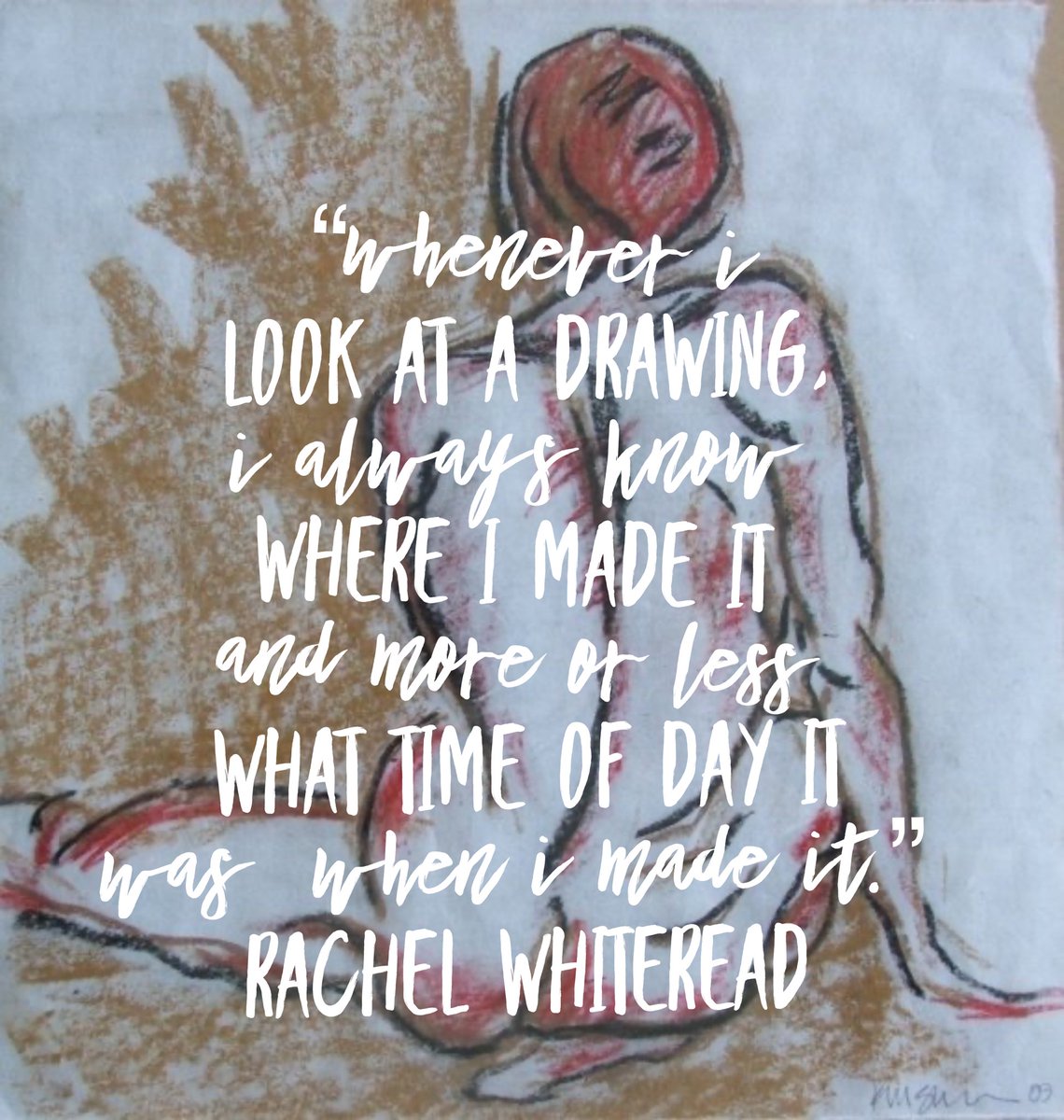 MichelleOnCanvs's tweet photo. “Whenever I
look at a drawing,
I always know 
where I made it 
and more or less 
what time of day it
was  when I made it.” 
#RachelWhiteread #MakeArtEveryday  #AcrylicPainting #Painting #AbstractArt #ArtForSale #MichelleOnCanvas #ScarafileWallaceGallery #art https://t.co/ERkYXNUIWy