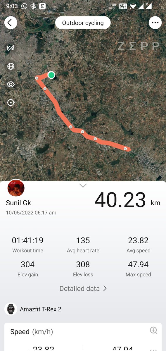 GKSunil's tweet photo. Happy Dussehra to everyone 🙏. Burn laziness 😀 today's ride. #Dussehra #cycling #cyclist #40kms at 24avg https://t.co/dRJ6y73wqu