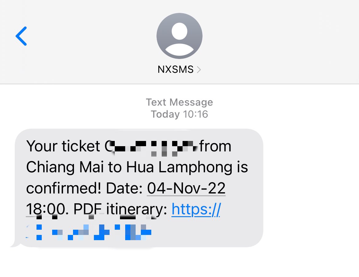 roadrunerboi's tweet photo. @ThaiTrainGuide @RichardBarrow I just got my CNX to HuaLomphong confirmation. I used 12go &amp; tix will be sent to my address. Booked both upper and lower bunks just for fun. Now to prep the wine, cheese and find a “partner” to fill the cabin. 🤭. Will pick up krapow-moo-sab rice! https://t.co/9hr9mBnznc