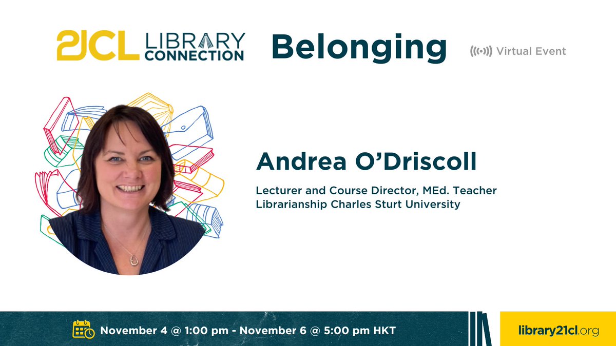 Andrea O'Driscoll is Teacher Librarian at Trinity Grammar School’s Senior School Campus in Sydney and will be sharing at #libraryconnection  21c.li/3co?utm_campai…