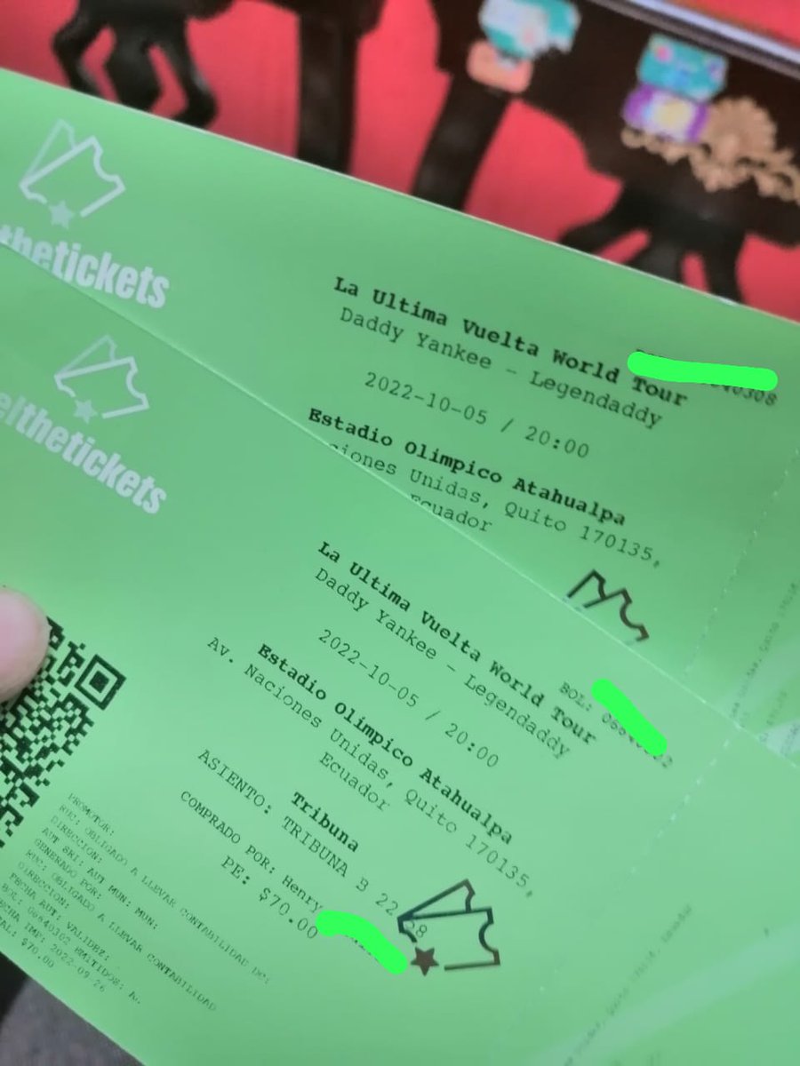 HenryBeckerel's tweet photo. Aprovechando el  trending se dispone de dos entradas al concierto Quito - Tribuna B.
Precio:
$ 90 c/u
Las dos por $250 
Entrega personal en Quito #daddyyankeeecuador
@daddy_yankee https://t.co/2jn0Gh4w3Y
