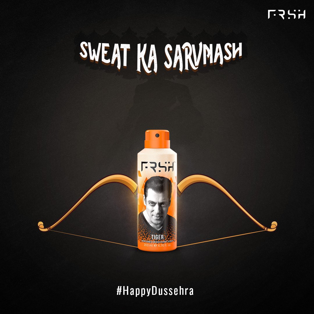 Iss Dussehra, sweat ka game over with #FRSH deodorants! 
#HappyDusshera #Dusshera2022