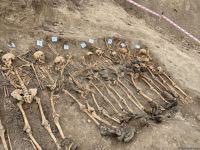 Search for 4000 Azerbaijanis missing from the years of Armenian occupation of Azerbaijani lands of 1992-2020 goes on. Sad new discovery of mass unmarked grave of 12 men in Edilli village of #Azerbaijan liberated from #Armenian occupation in late 2020.