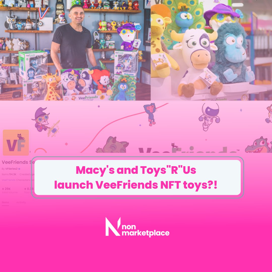 NFT toys sold at Macy's &amp; Toys"R"Us?
Lil kids first taste of NFT flipping &amp; grinding? 🧸

-NON reporter   

Source: bit.ly/3r2t110

#NON #NFT #web3 #ToysRUsAtMacys #toys