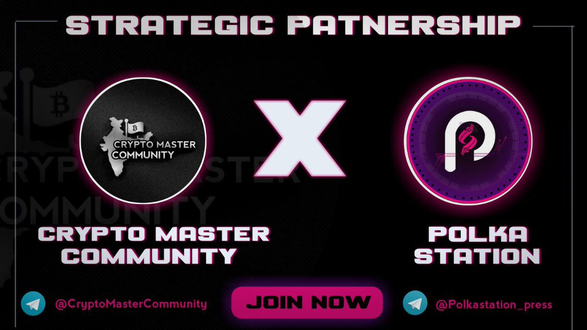 We Are Thrilled to Announce Our Partnership with <a href="/PolkaStation/">PolkaStation Official</a>

Polkastation combines various DeFi protocols, NFT minting, and marketplace with the Polkadot framework as its base. 

Join Crypto Masters -
Linktr.ee/CryptoMasterCo…