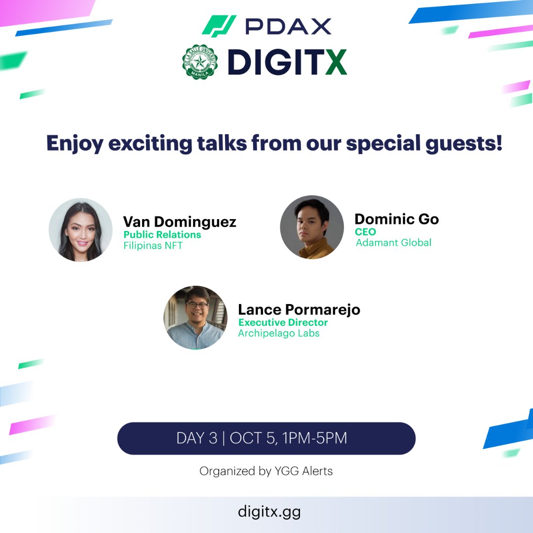 FilipinasNFT's tweet photo. Listen to the keynote speech by our head of Public Relations, Banana, later at 3pm! 🔥 #AbanteBabae #DiGITX https://t.co/vzPdOzfZA0