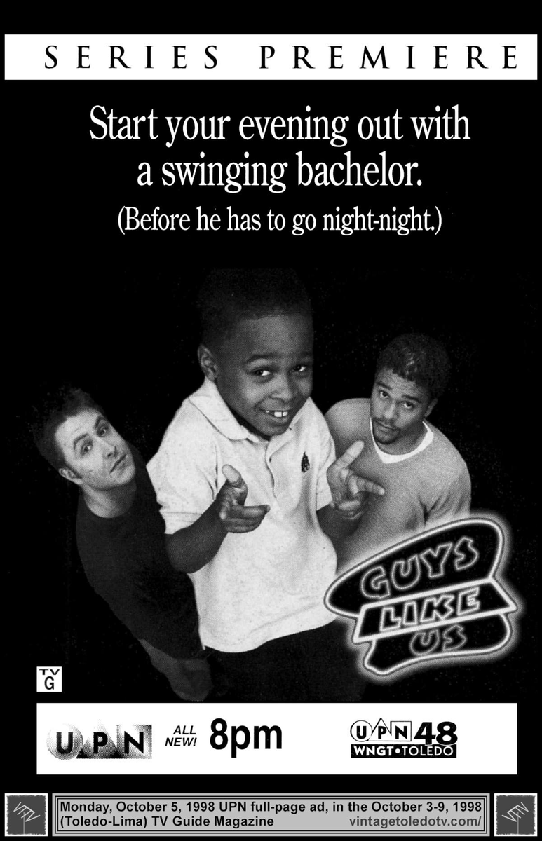 k50cullen's tweet photo. In 1998 and 24 Years Ago, #GuysLikeUs premiered on UPN on this day and you can stream the show on @Crackle_TV RT and Like if you remember this show. (@maestroharrell, @BumperRobinson, @hardwick, @KarenMaruyama, @DanWarp, @Duclon, #BarryOBrien, @SPTV) https://t.co/m9Sb9owwU5