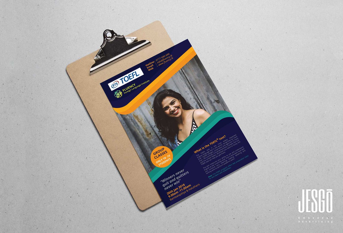 jesgodesign's tweet photo. https://t.co/fAJPVdIWCh
Brochure design - Fluency
#SriLanka #Jesgo #branding #CorporateBranding #CreativeDesign #flyers #eflyers #brochures #CompanyProfiles #LayoutDesign #advertising #Visualidentity #DesignConsultation #MarketingTips #EffectiveMarketing #education #languages https://t.co/LVrrV0HwQw