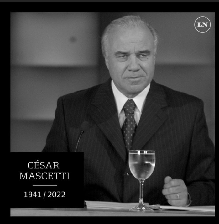 Gran tristeza por Cesar Mascetti,vuela alto Maestro un fuerte abrazo a Mónica y su flia