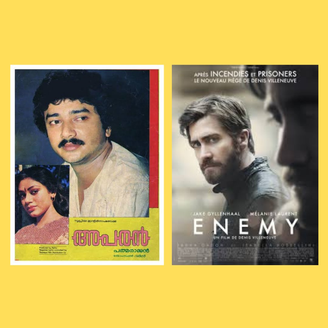 AmeyaSrinivasn's tweet photo. #Aparan & #Enemy
These films by ace filmmakers have long instilled in me an eerie deja-vu of similarities in their music and central theme of dopple-ganger. Bt both films also delve deeper into the intricacies of human desires and identity crisis..What a strange co-incidence! https://t.co/wmFJWtni6s