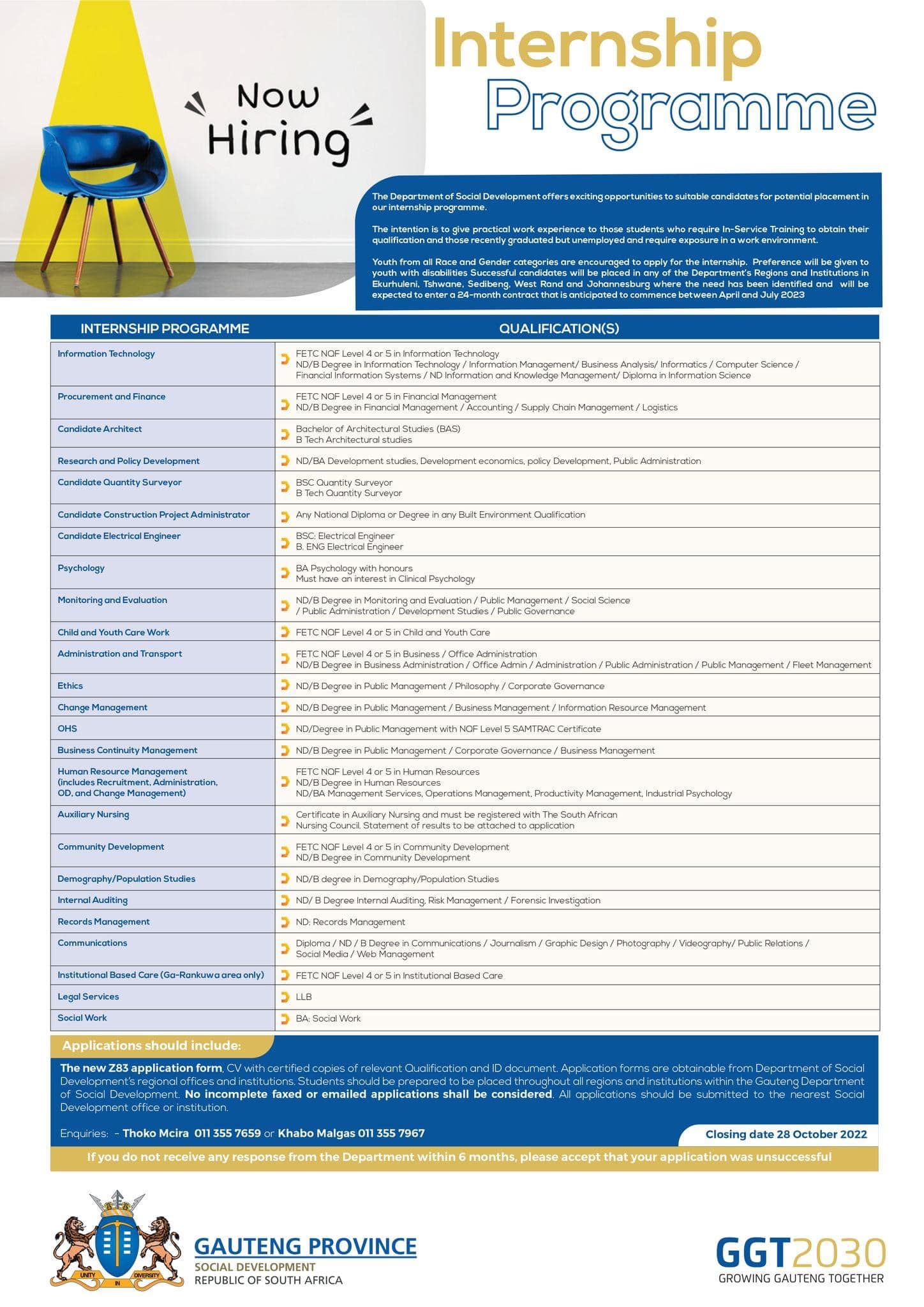 NYDARSA on Twitter "Internship Opportunities 2022/2024 Suitable