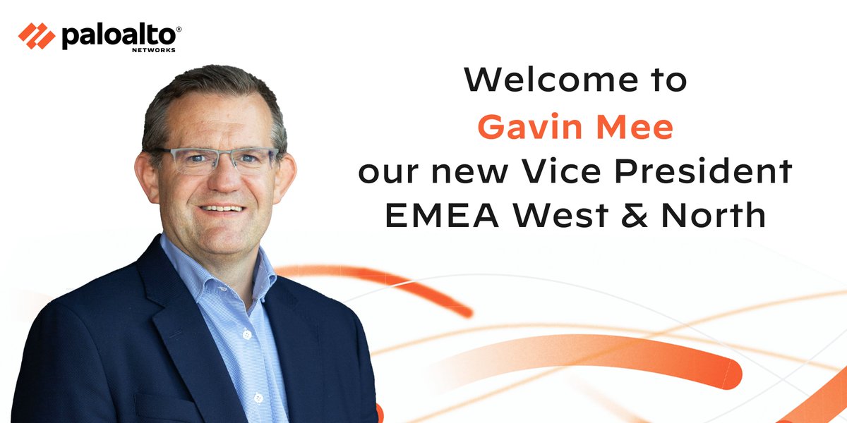Helmut Reisinger (@helmreisinger) on Twitter photo I am delighted to announce that Gavin Mee has joined <a href="/PaloAltoNtwks/">Palo Alto Networks</a>, this week, as our new Vice President EMEA West & North! I am delighted to announce that Gavin Mee has joined <a href="/PaloAltoNtwks/">Palo Alto Networks</a>, this week, as our new Vice President EMEA West & North!