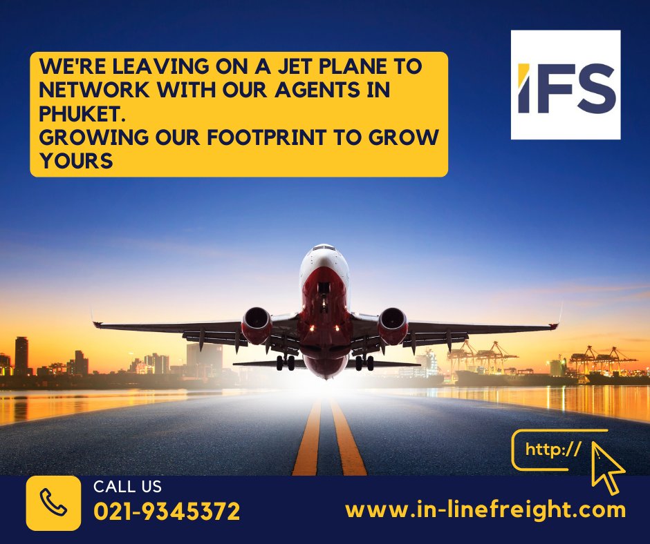 inlinefreight's tweet photo. We're leaving on a Jet plane to  network with our agents in        Phuket.   Growing our footprint to grow yours.   https://t.co/ZJt7sxGFZ9  

#professionalinlinefreightsolutions #growth #industy #chamberofcommerce #growingbusinesses https://t.co/mvuBbFzWkl