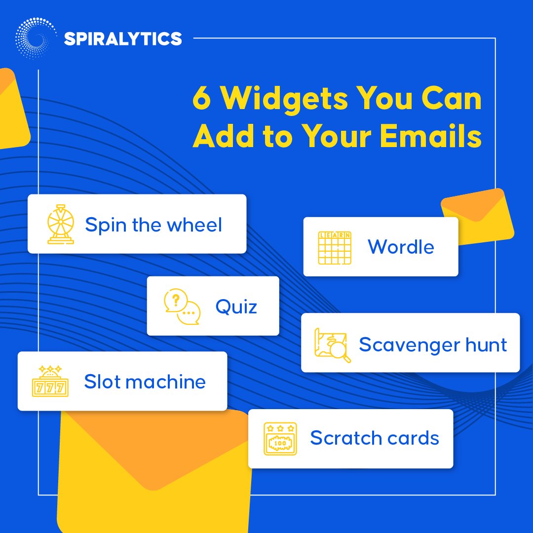 Spiralytics's tweet photo. Who said emails should be boring? 🤔

Bring fun into your emails with email gamification.✨

Discover more about this latest email marketing trend: https://t.co/mzhARGGBkK 

#Spiralytics #DigitalMarketing #Marketing #EmailMarketing #Email https://t.co/7fmOqAoeCx