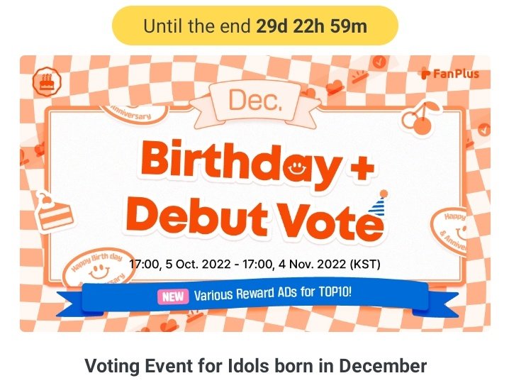 sanaglobalunion's tweet photo. FANPLUS Birthday Voting has started!

Sana needs to be in the top 10 by the end of it to get the reward (billboard in Korea)

The voting will end on November 4th. Keep collecting votes and coins.
Invite code: #31f85184

@JYPETWICE #SANA #사나 #サナ #TWICE #트와이스 https://t.co/ZdnCNHhF6U