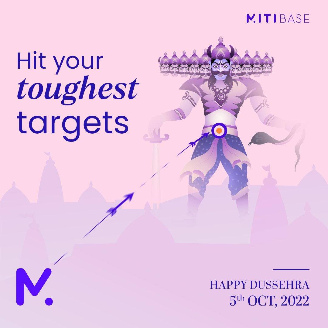 Mitibase's tweet photo. This Dussehra, burn down old and ineffective practices – embrace new approaches.

Mitibase wishes you good luck, prosperity, and greater revenue!

Happy Dussehra!

#Dussehra #VijayDashmi #Dussehra2022 #India #RelationshipIntelligence #HappyDussehra #RevenueTarget https://t.co/QlBntRlBAT