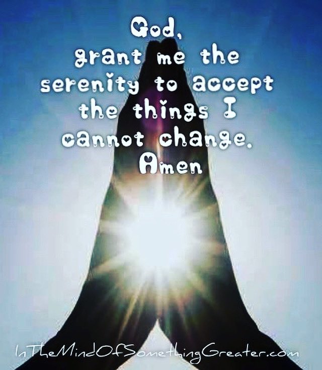 SomethingGreate's tweet image. God, grant me the serenity to accept the things I cannot change. 
bit.ly/2Yxvp2q

lnkd.in/ekWZVaM
lnkd.in/eF6bEgd 

 #God  #healing #SomethingGreater   #LoveSelf  #spirituality #enlightenment #somethinggreater 
 #meditation
#mentalhealth