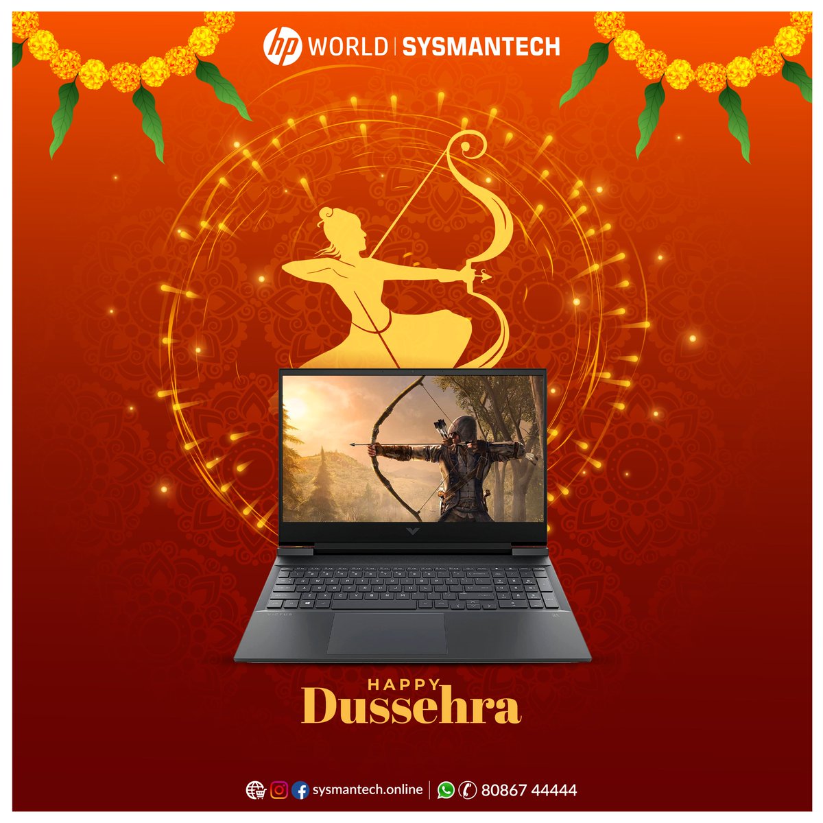 Sysmantech2's tweet photo. Dussehra signifies the victory of good over evil. May all the evils in and around you vanish by the virtue of the goodness in and around you. https://t.co/NeUSxpO8Ws