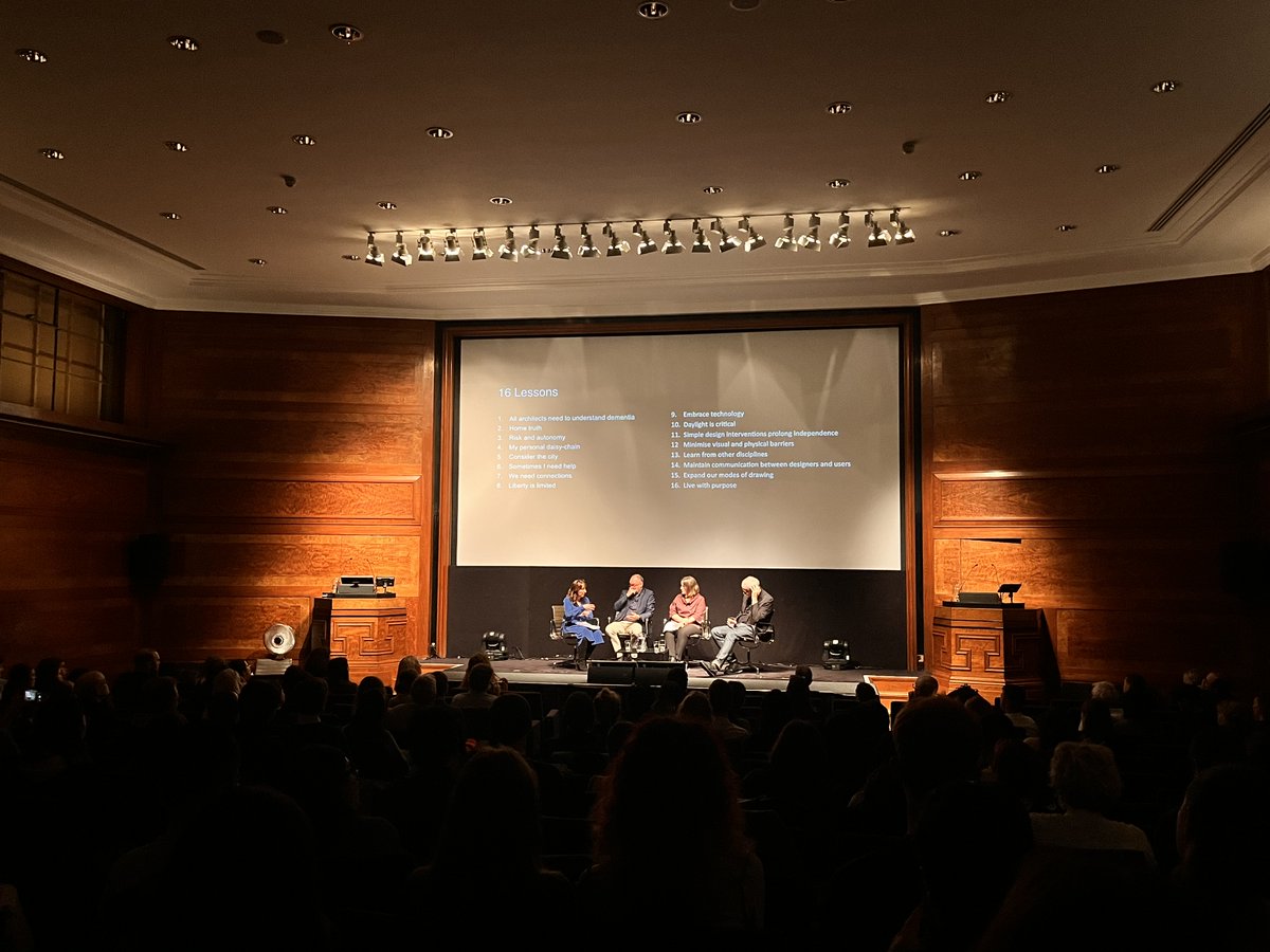 RIBA's tweet photo. Thank you to @VitrABathrooms for sponsoring our third #RIBAVitrA talk of 2022 yesterday, Nurturing Spaces: Designing for #dementia. Another full house event at #RIBA! #RIBAVitrA #wellbeing #wellbuilt https://t.co/27OAbhliGo