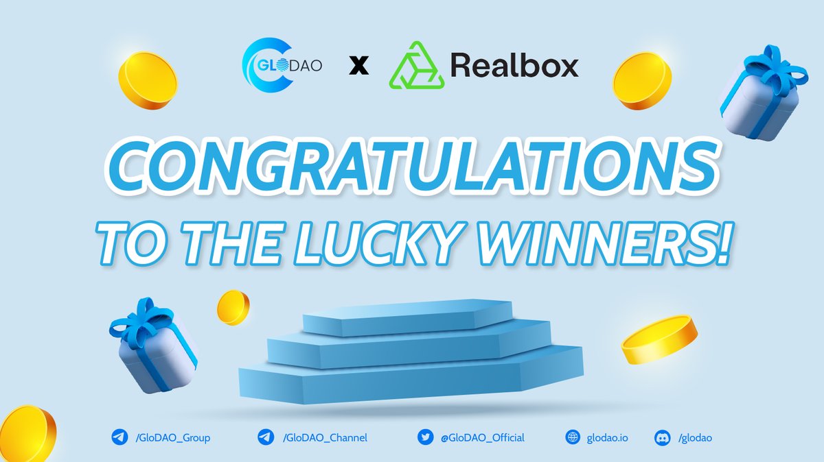 GloDAO_Official's tweet photo. ♨️@Realbox_io x GloDAO♨️ 

After checking, we found that only 33 people completed all the quest items. So we decided to award the winners including: https://t.co/Uv2QdjnWY5
Congratulations to the lucky winners who received 30USDT extremely valuable

#glodao #defi #dao #blockchain https://t.co/8coTMdM2nf