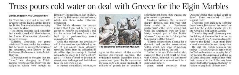 #PARTHENONSCULPTURES 

Elgin did NOT have a permit to ‘remove’ the marbles and desecrate the monument. 
The @britishmuseum must stop peddling these lies 

#parthenon @trussliz @kmitsotakis @acropolis_the @acropolismuseum @jimmellas @VardasGeorge @elginism #acropolis #athens