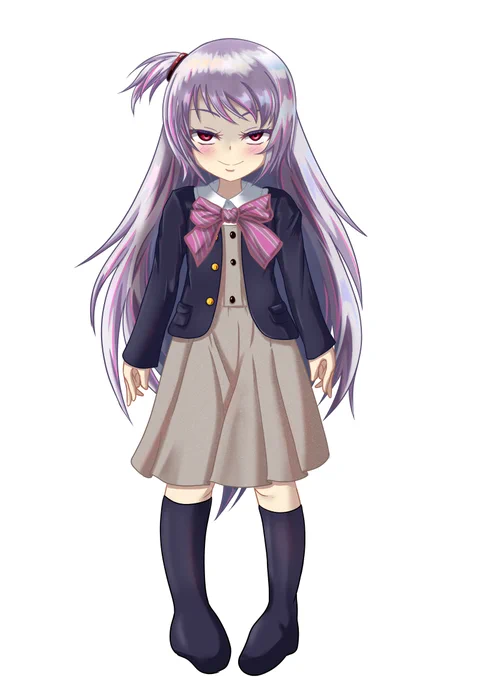 #なめこイラスト #玲供物 #Vtuber んで こっちが 本来の 制服冬バージョン 