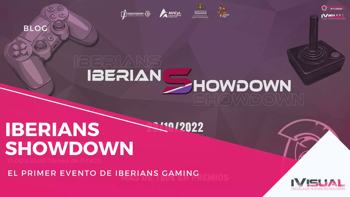 IBERIANS SHOWDOWN, EL PRIMER EVENTO DE <a href="/IberiansGaming/">Iberians Gaming</a> 
📅 22 de Octubre de 11:00 a 21:00
📍 Valladolid, <a href="/EJnorteVLL/">espaciojovennorte.es</a>
🔗 Apúntate: my.mtr.cool/ulqzuexdxo

Más info⏬
ivisualformacion.com/iberians-showd…

#twitch #gaming #valladolid