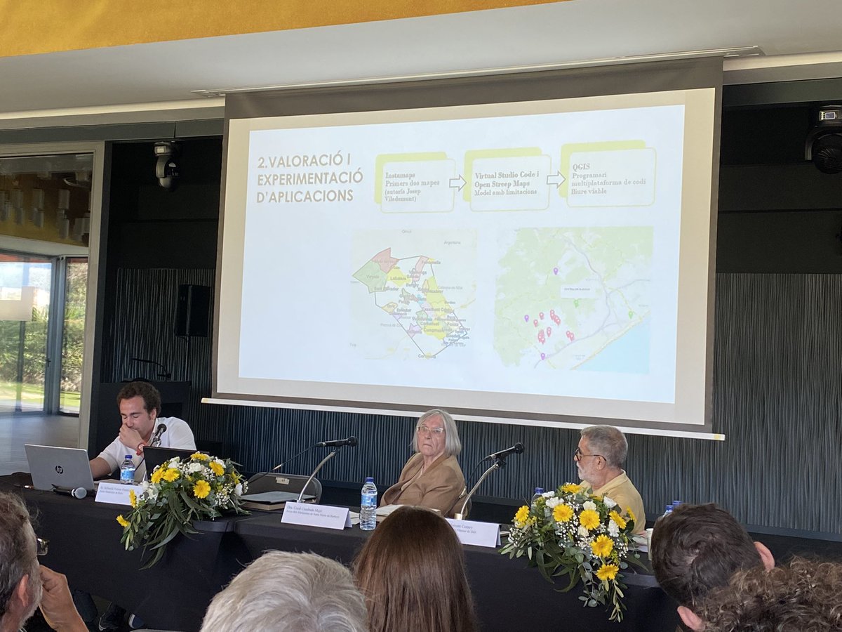 gramp_ub's tweet photo. Sebastià Ferran ens explica com ha sigut el procés de la geolocalització del capbreu de Vilassar i Burriac.

Josep Vilademunt ha fet la recerca toponímica del territori.

#SimposiAMSMB2022 @RecerCaixa #fènix #gènesis #arxiusiTIC https://t.co/HlkJ9FOXVE