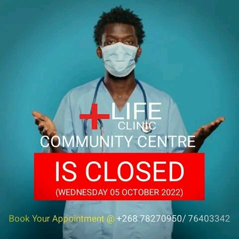 GenderAgainst's tweet image. Good day MAGBV Fam!
Please kindly note that our Life clinic community centre in Mbabane Sheffield Road will not operate today Wednesday 05-10-22.

We kindly apologize for the inconvenience We will resume work on Friday 10am - 4pm
For more information  please contact +268 78270950